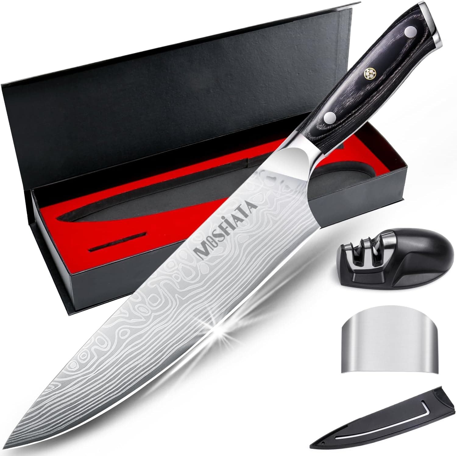 8" Super Sharp Professional Chef's Knife with Finger Guard