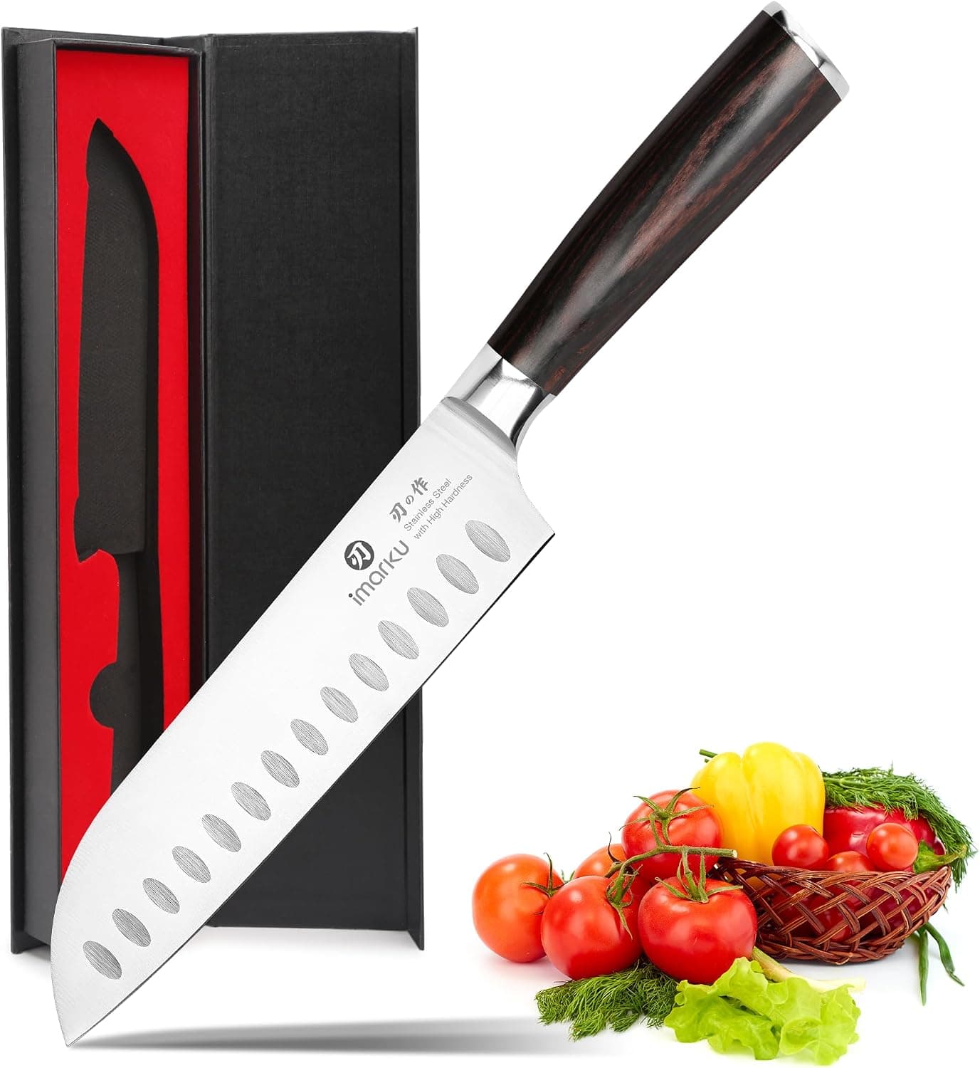 Santoku Knife 7 Inch, Ultra Sharp Japanese Chef