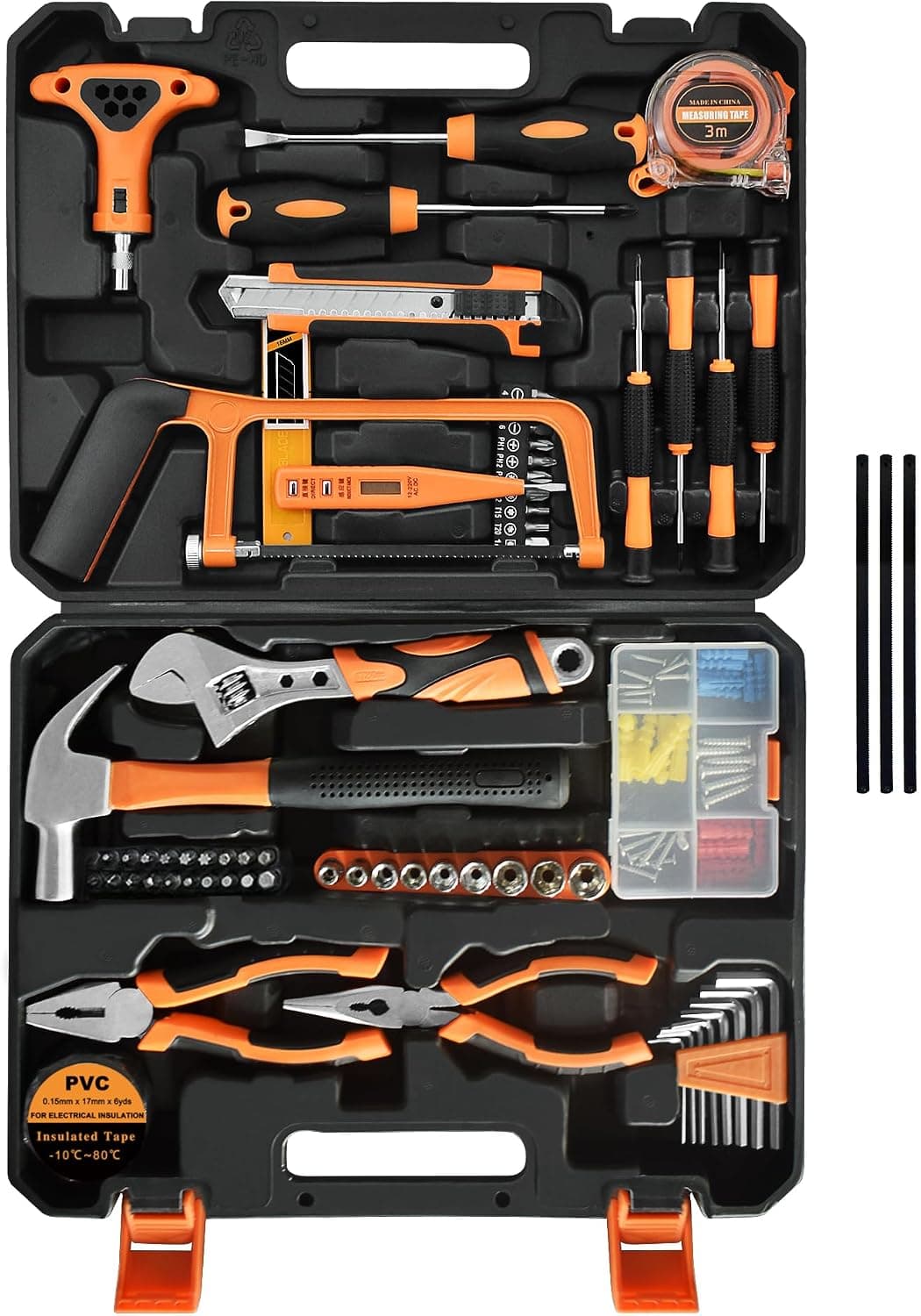 Tool Set,182-Piece Home Repair Tool Kit for Men Women