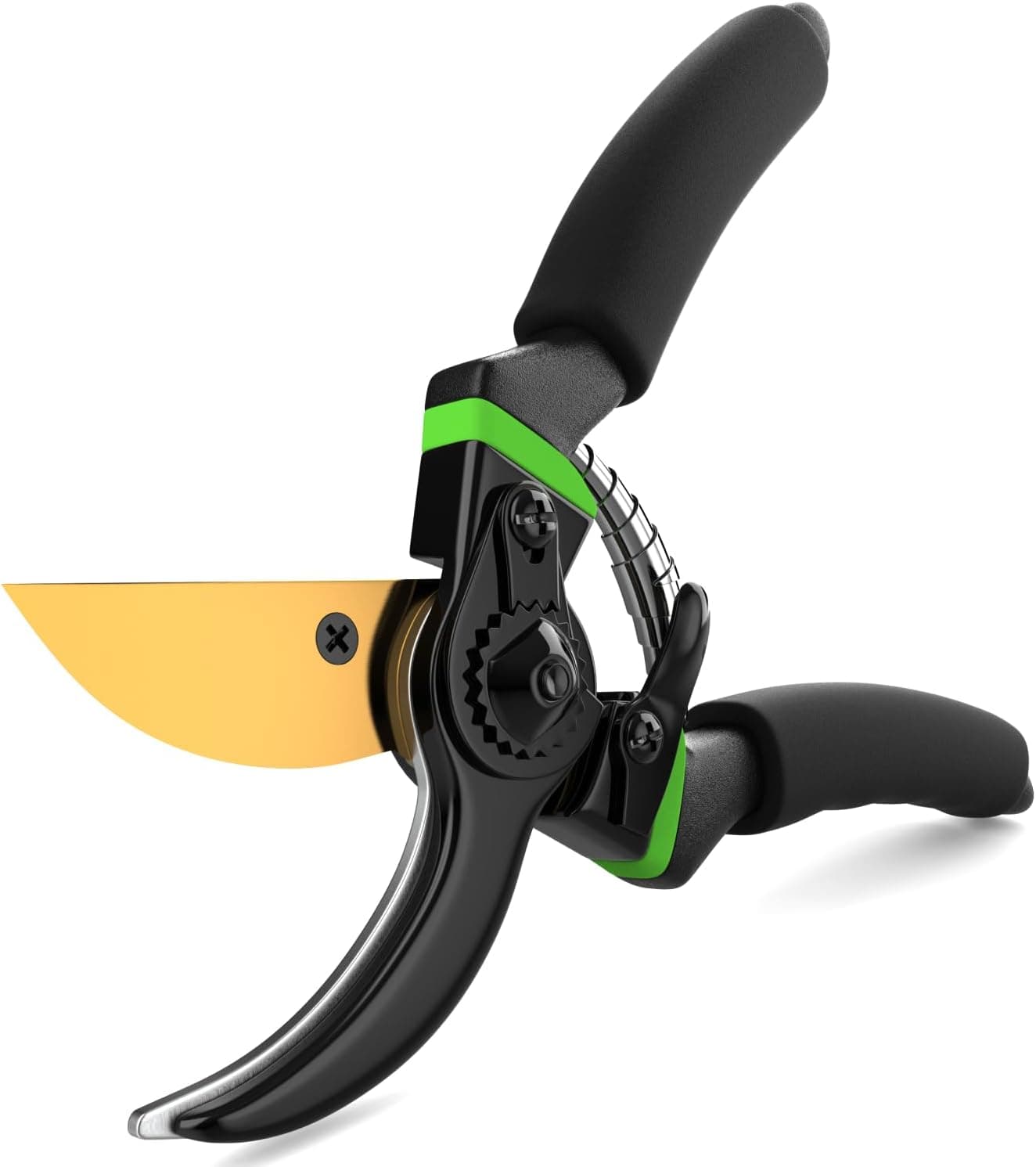 Ultra Sharp Japanese Steel Pruning Shears - Cuts 3X Easier,