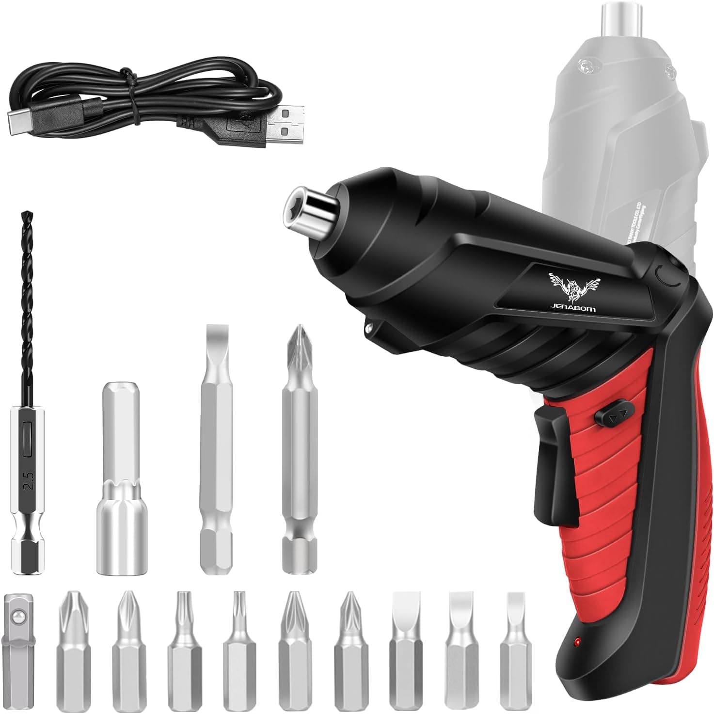3.6V Electric Cordless Screwdriver Set, Mini Drill Set