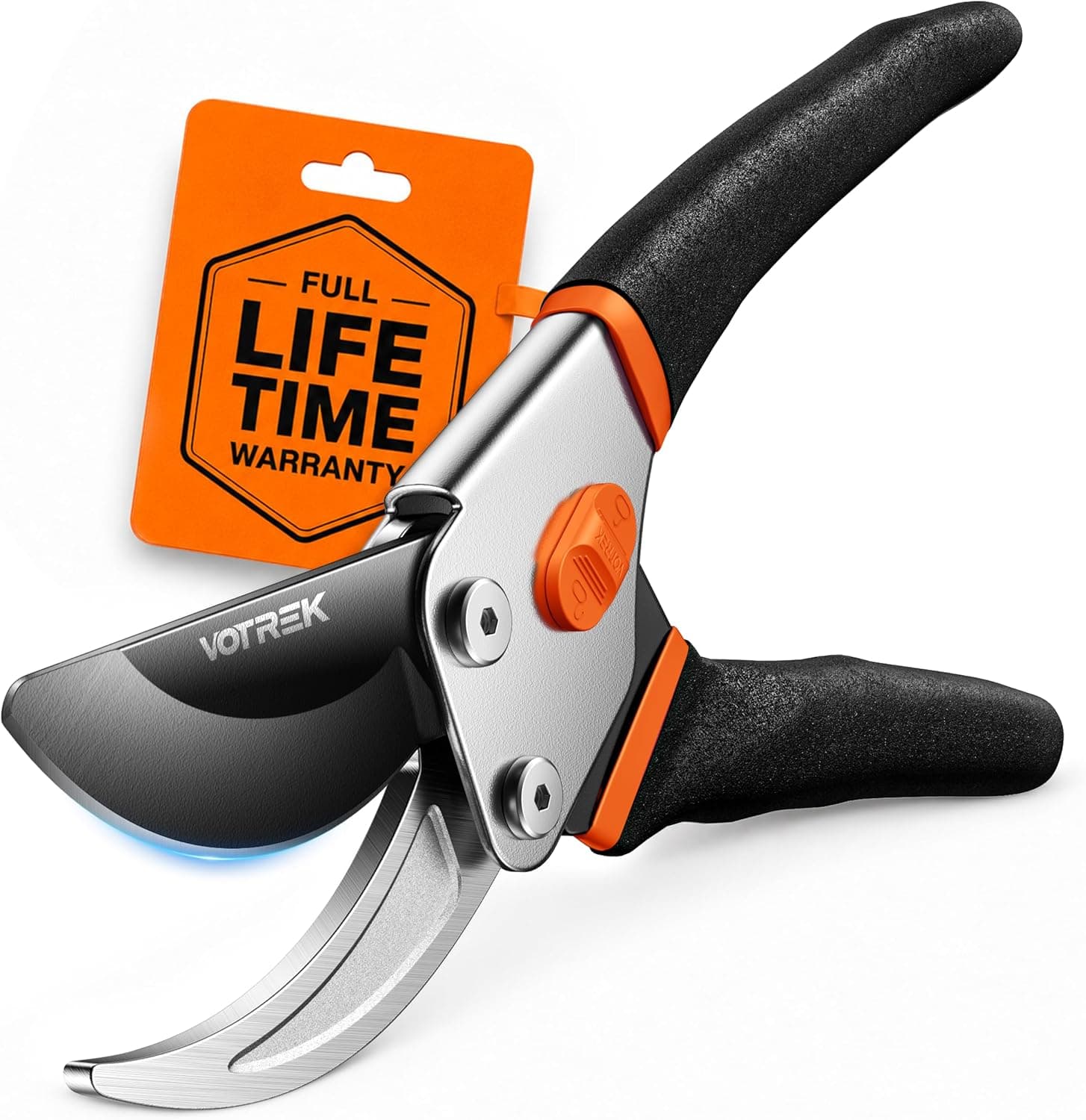 8.5" Bypass Pruning Shears, Jam-Proof Spring Clippers for