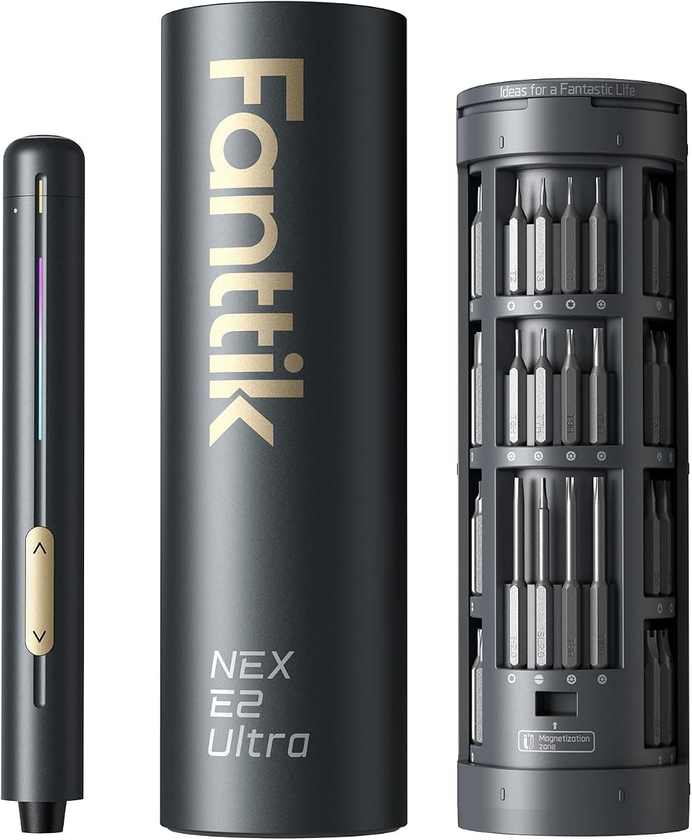 60-in-1 precision screwdriver set with bits in a case